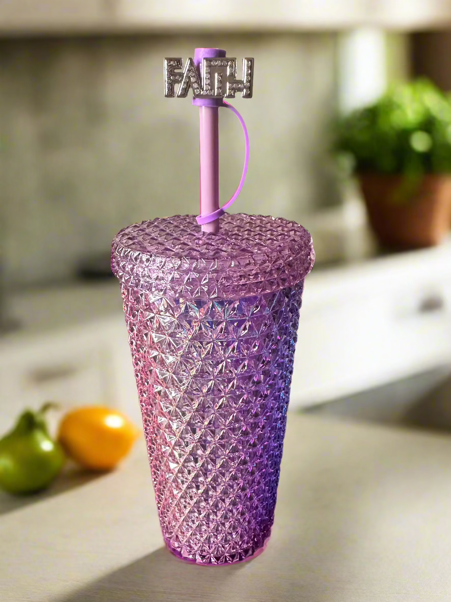 "FAITH" Straw Topper