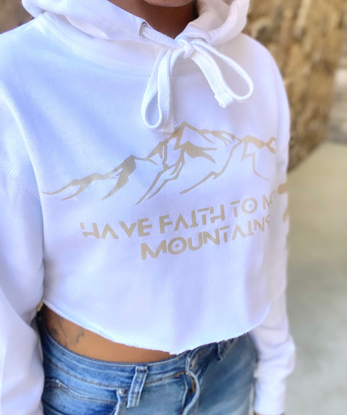 “Move Mountains” Crop Hoodie