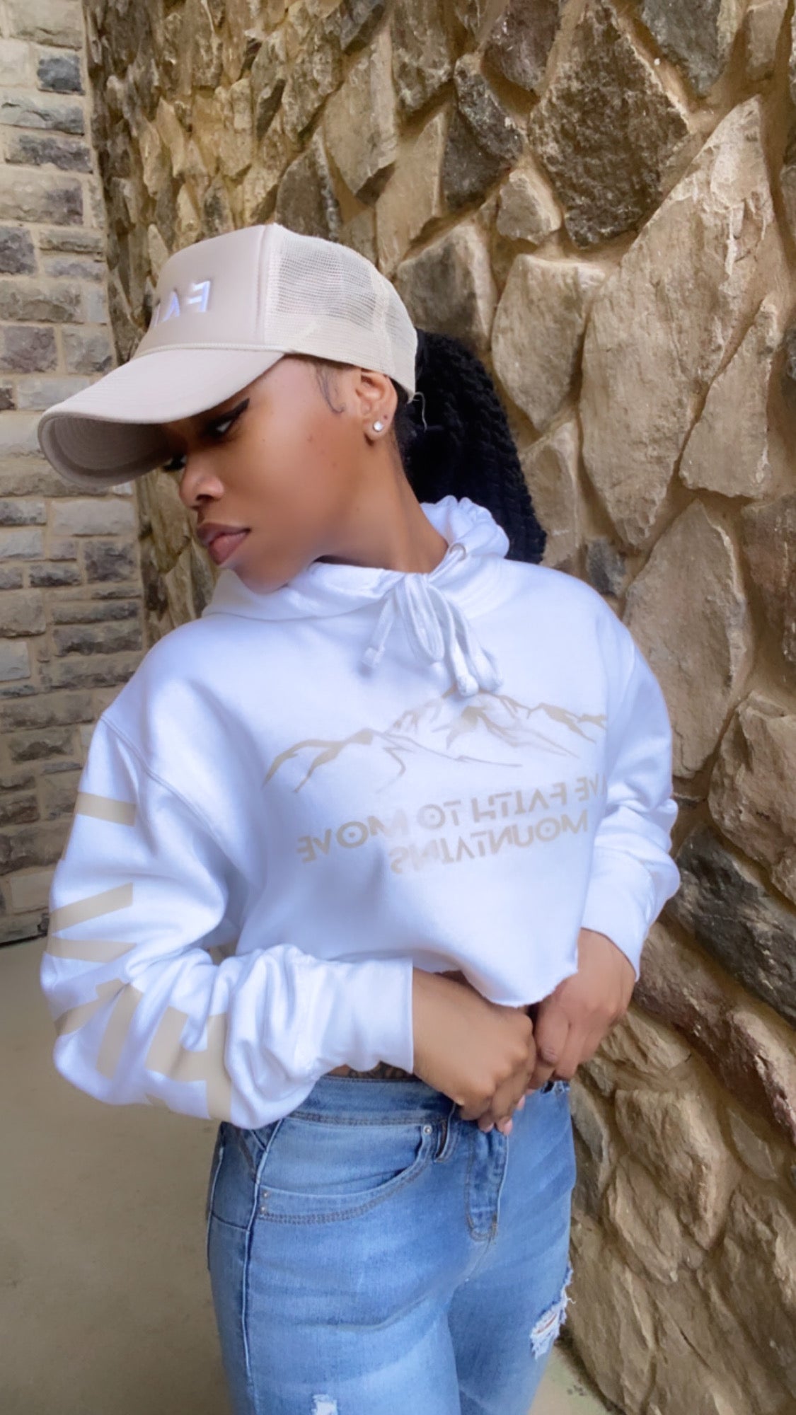 “Move Mountains” Crop Hoodie